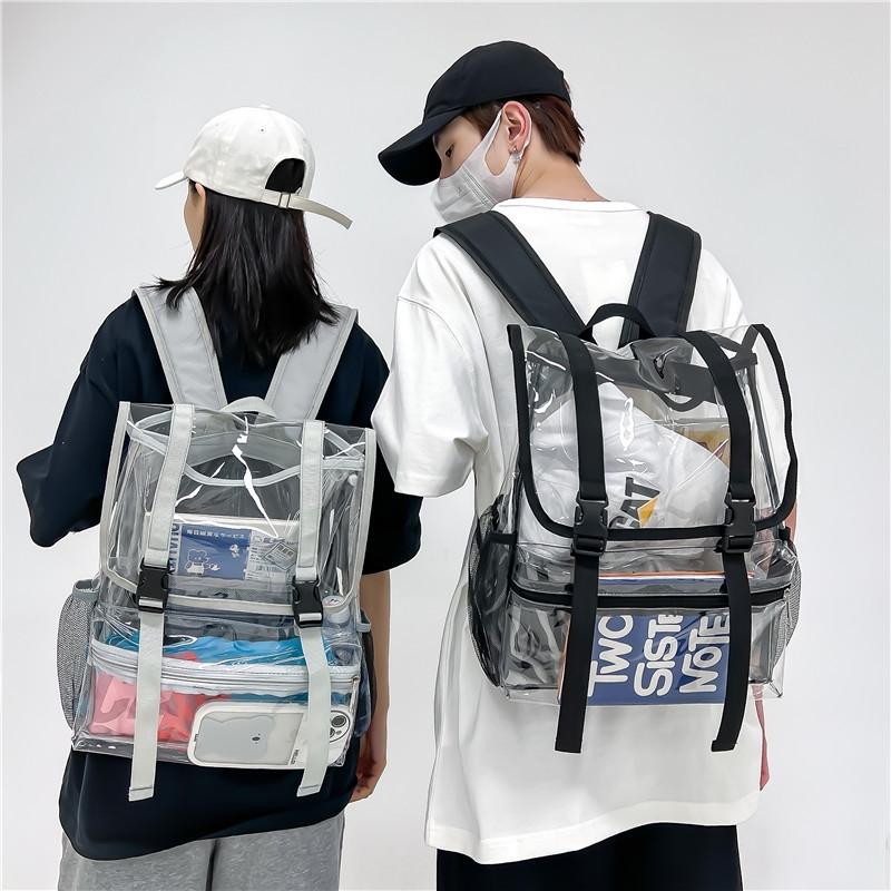 Waterproof Travel Backpack - Pvc Material - Grey 5