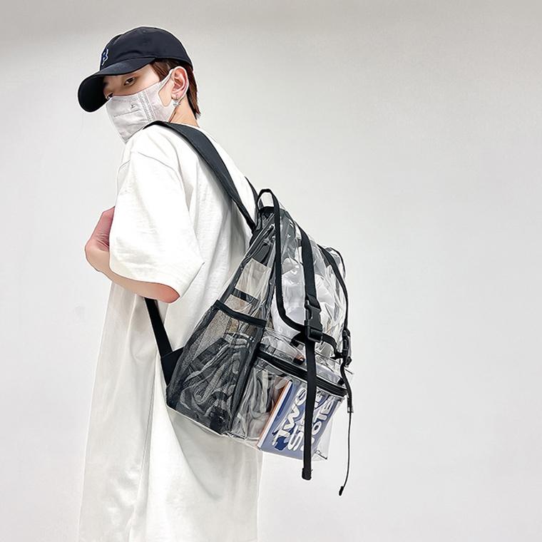 Waterproof Travel Backpack - Pvc Material - Grey 13