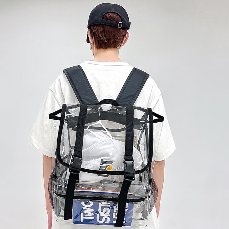 Waterproof Travel Backpack - Pvc Material - Grey 14