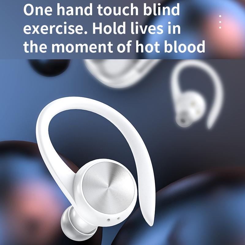 Wireless Earphones with Digital Display and Charging Case - Black 4