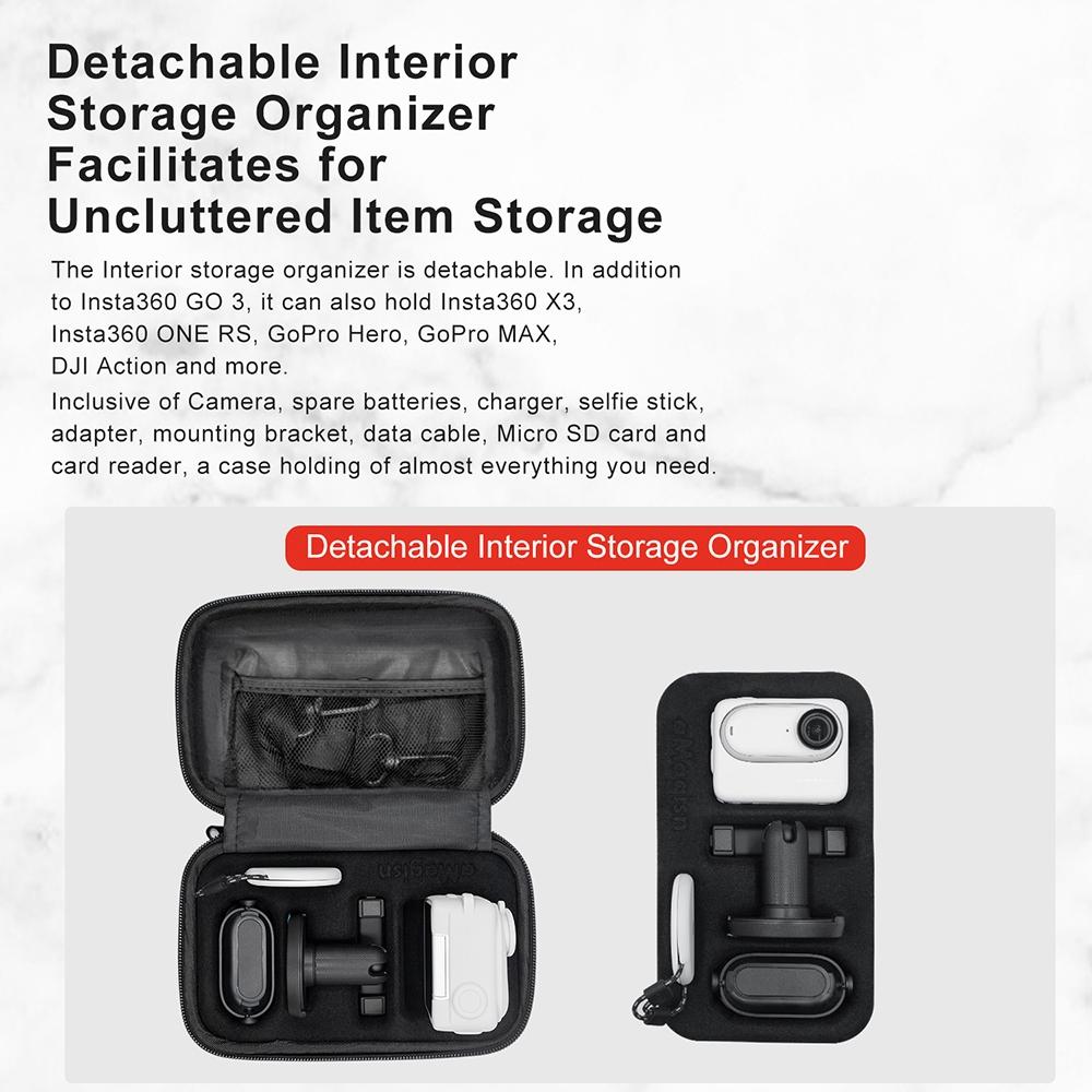 Waterproof Hard Shell Storage Bag for Amagisn - Compact Size - Gray 4