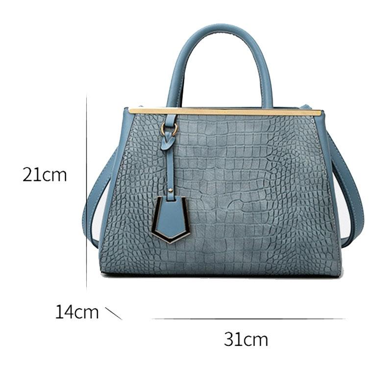 Black Stone Pattern Patchwork Handbag - Shoulder / Crossbody - Black 4