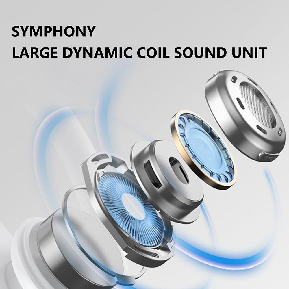 Led Bluetooth Earphones with Noise Reduction and Power Bank Function - Black 6