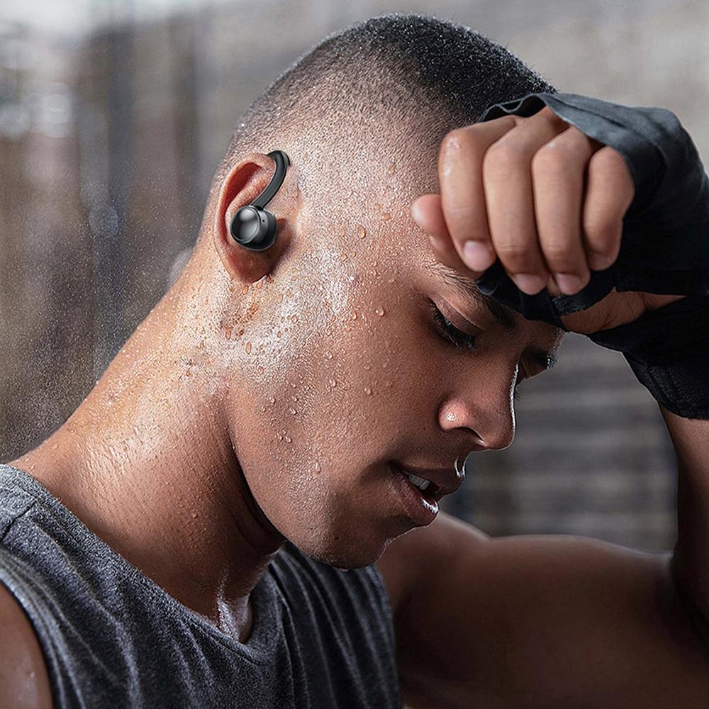 Led Bluetooth Earphones with Noise Reduction and Power Bank Function - Black 10