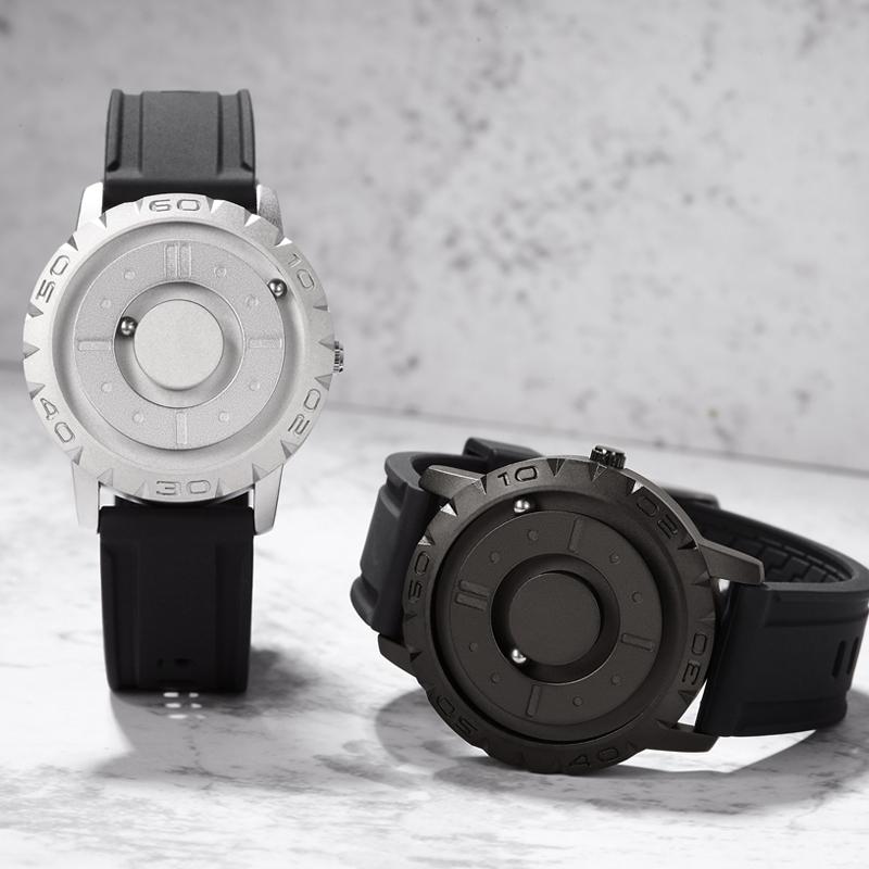 Bezel-free Magnetic Ball Watch - Men Design - Black 7