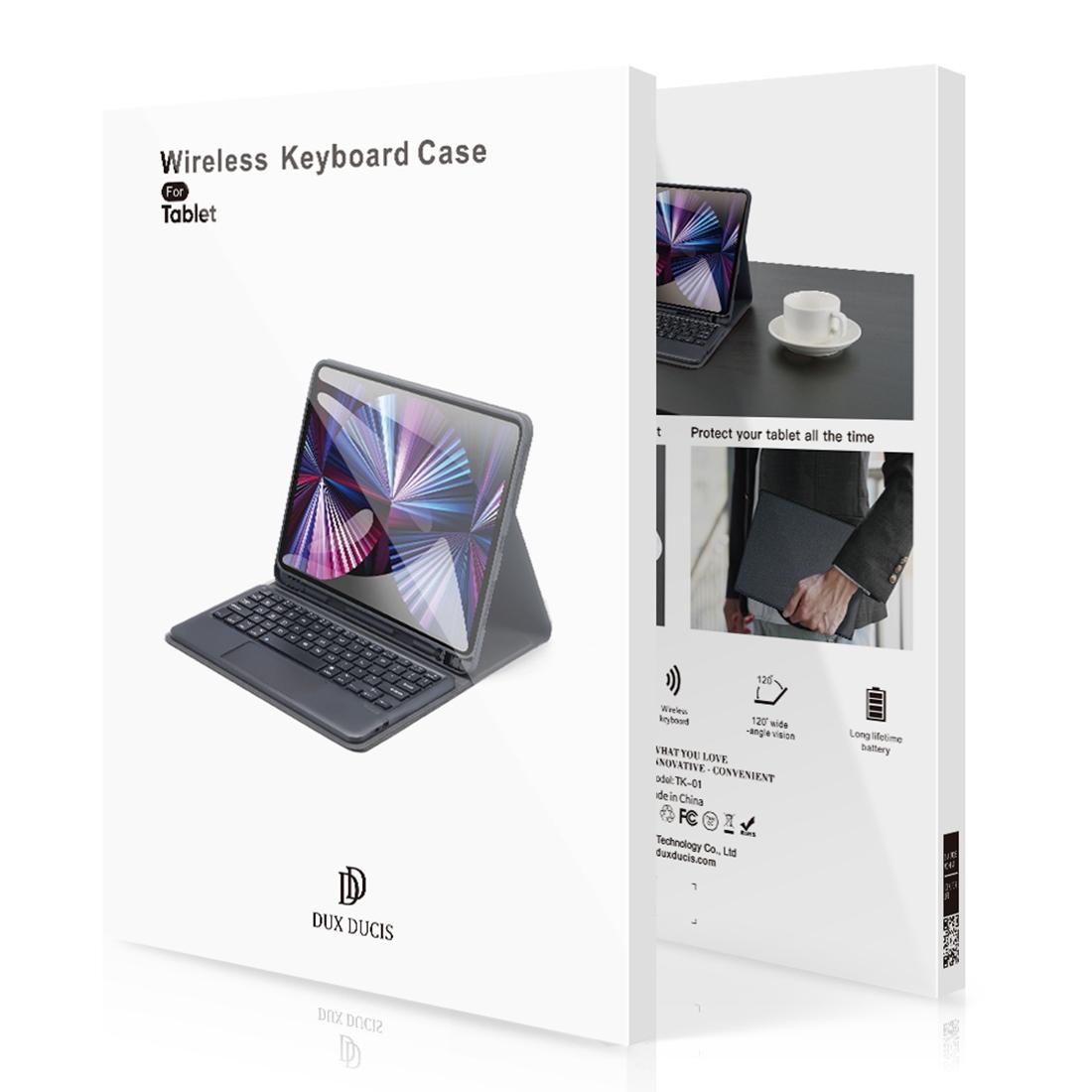 2022 Bluetooth Keyboard Leather Case For Ipad 10.9 With Touchpad & Smart Sleep - Black 7