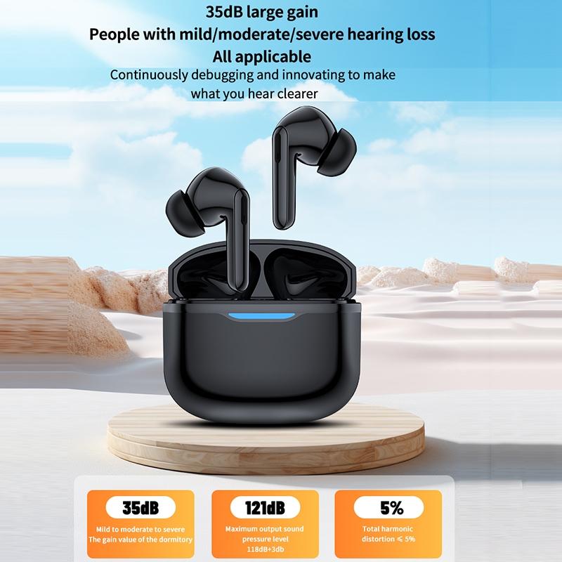Smart Ai Bluetooth 5.3 In Ear Hearing Aid - Black 12
