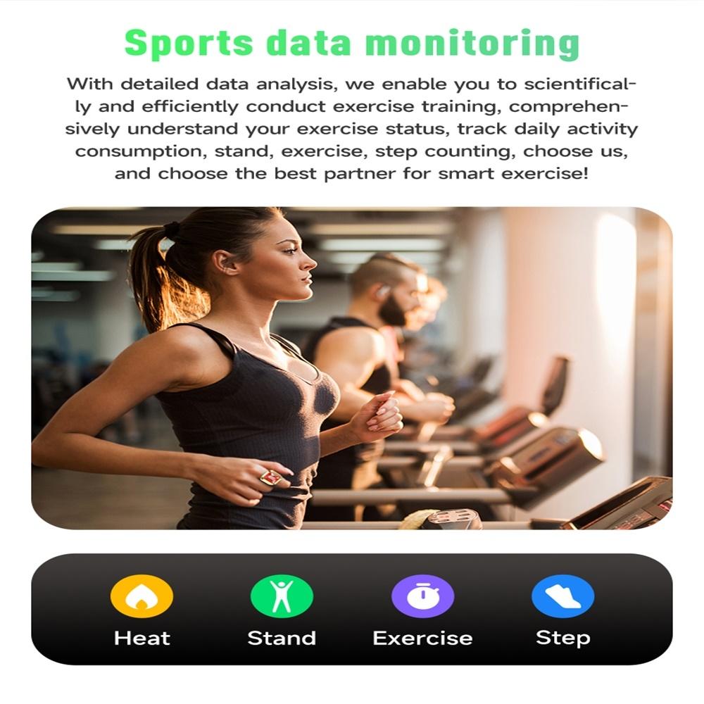 Smart Ring With Heart Rate Blood Oxygen Sleep And Remote Photography Support - Blue 7