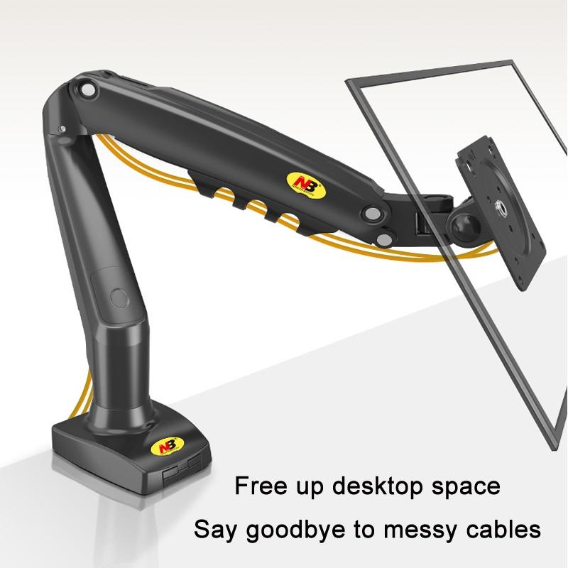 Adjustable Tv Monitor Bracket - Black 17-30 Inches 6