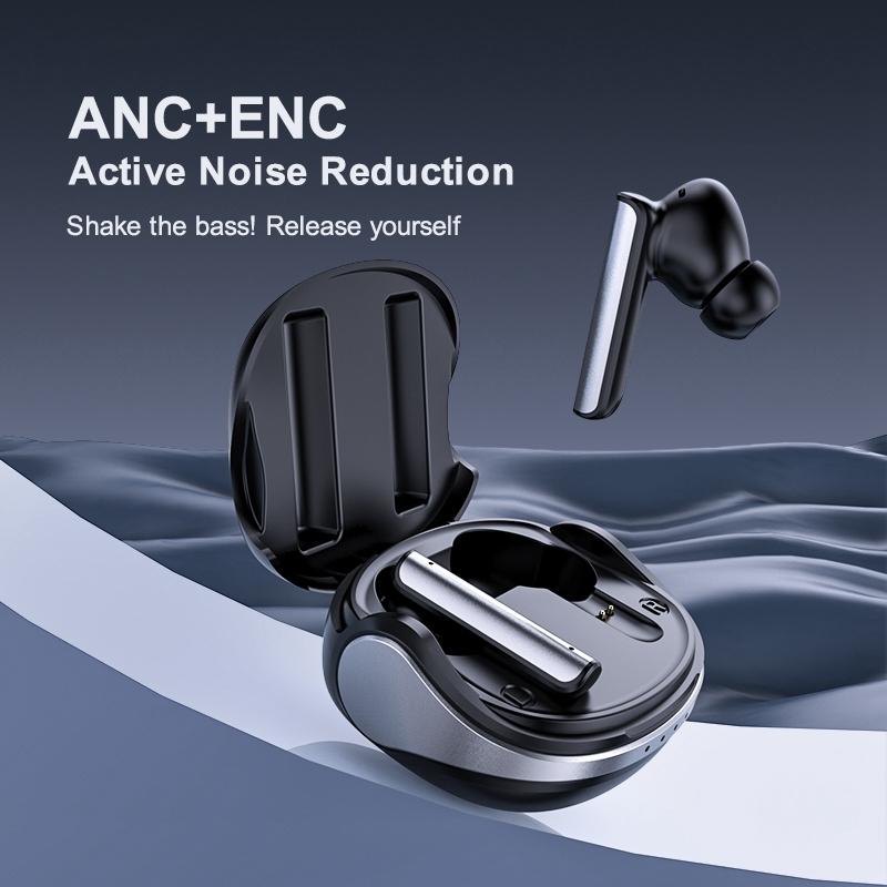 Wireless Anc Bluetooth Earphones - Active Noise Reduction - Black 3