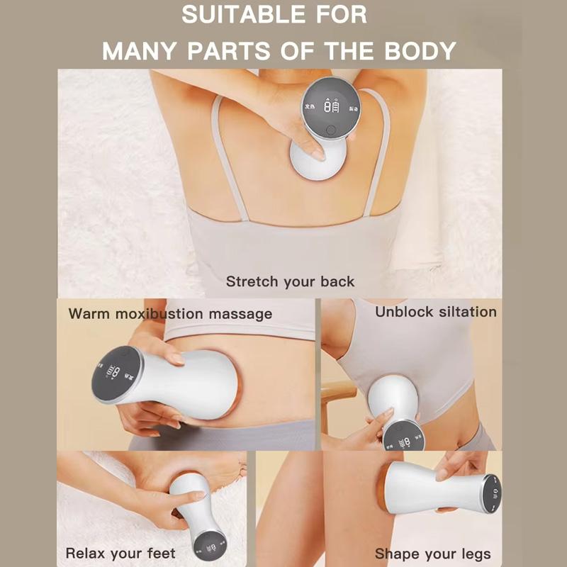 9-Speed Electric Hot Compress Massager For Whole Body Gua Sha - Red 10