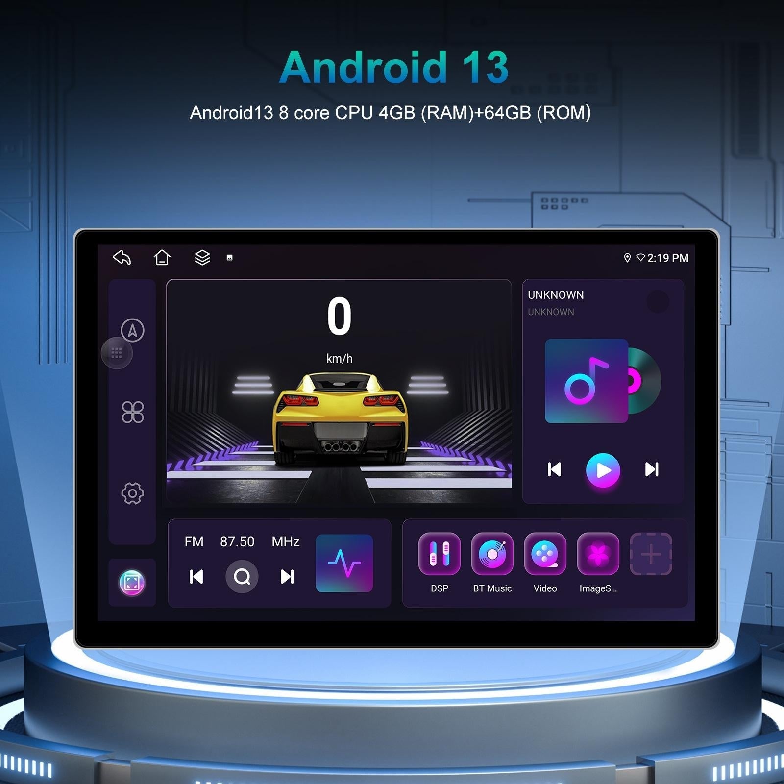 13.1 Inch Android Car Navigator - 4 + 64G - Universal Map - Carplay - Reverse Camera 3