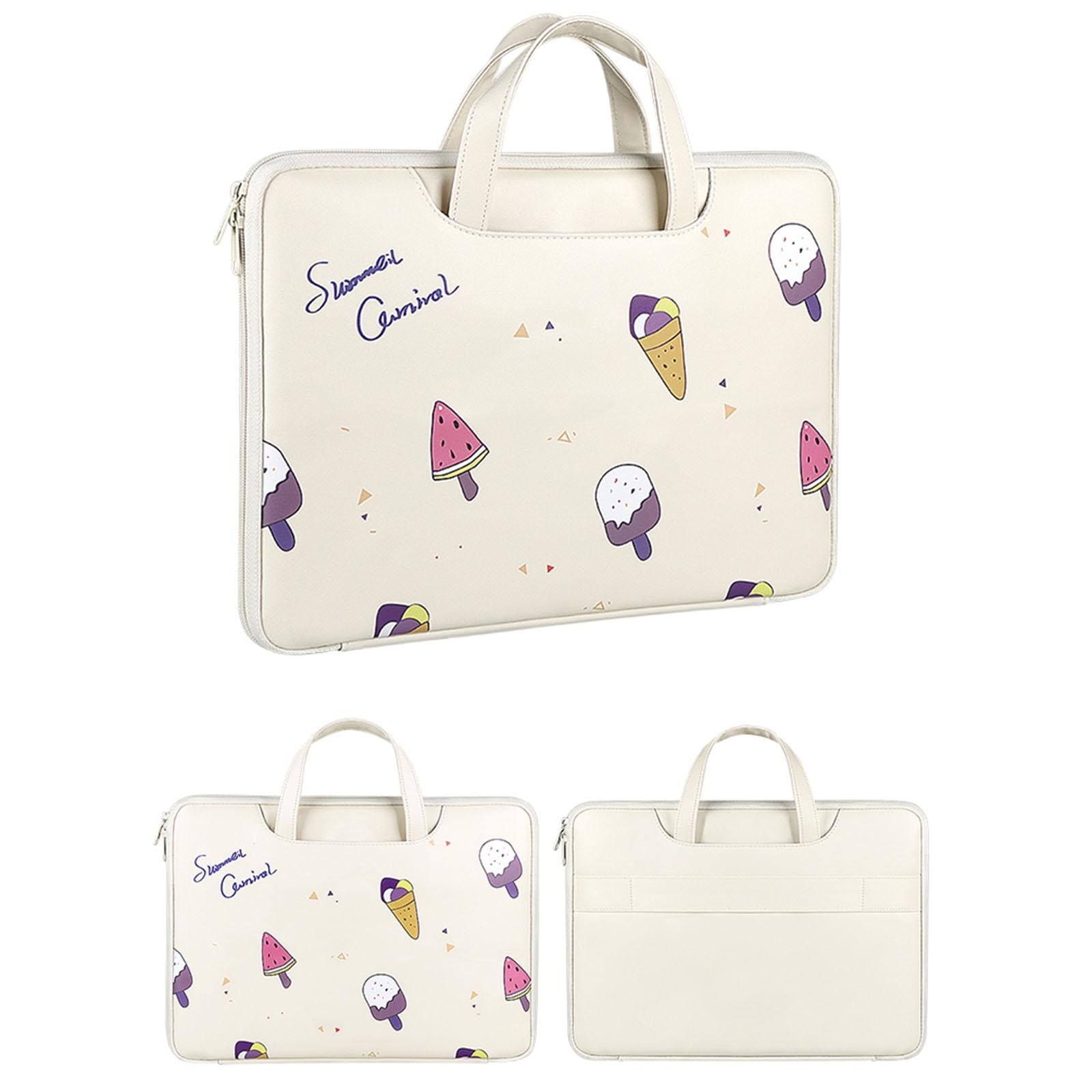 13.3 Inch Lightweight Printed Laptop Bag in Pu Material - Ice Cream 12