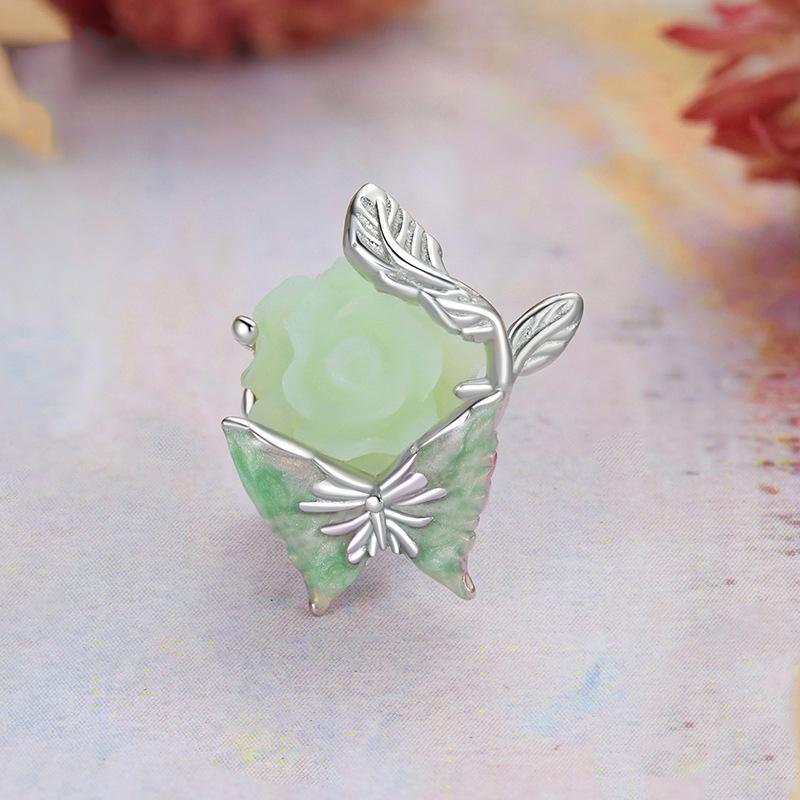 925 Sterling Silver Rose Butterfly Animal Beads 3