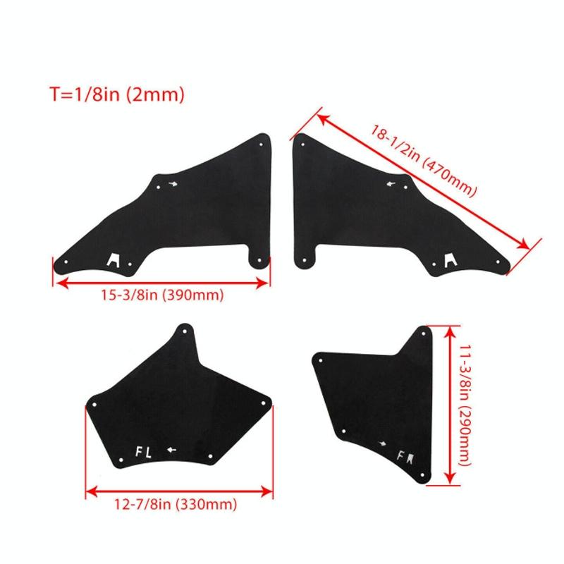 Front Wheel Fender Leather Lining For 03-17 Toyota Prado 2700 4000 Black 4