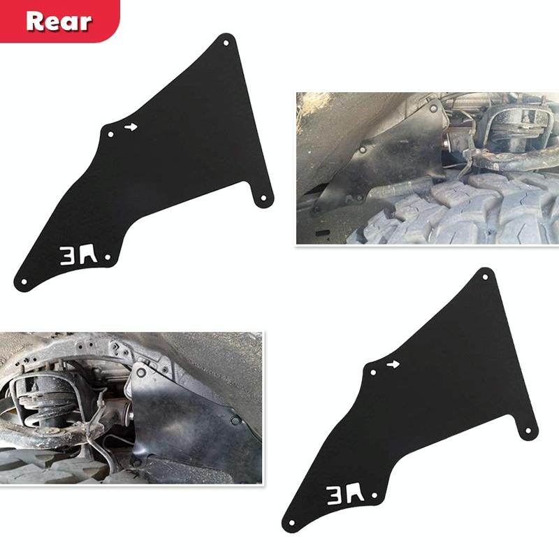 Front Wheel Fender Leather Lining For 03-17 Toyota Prado 2700 4000 Black 5
