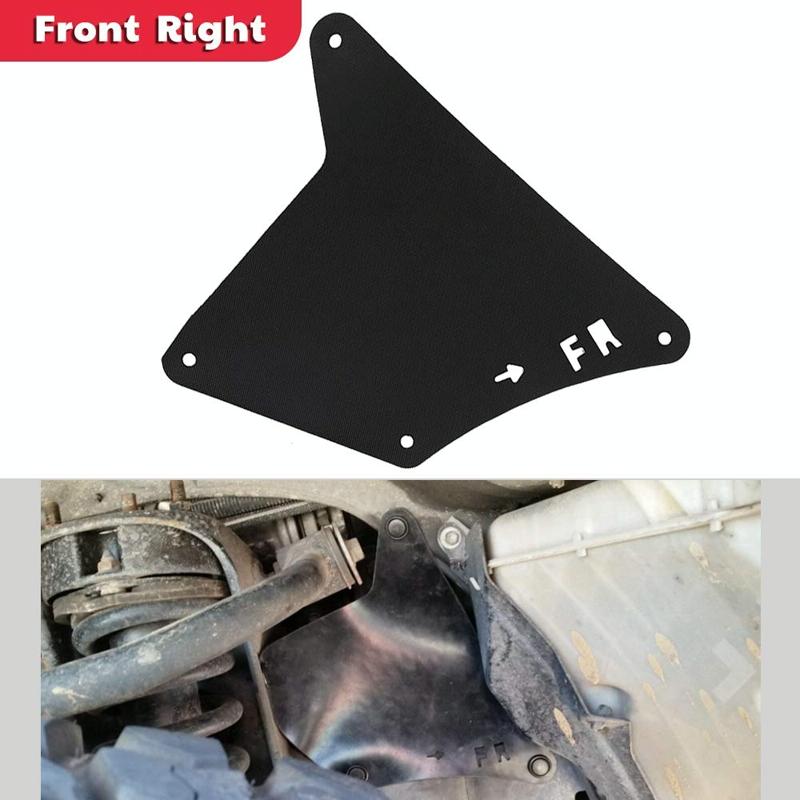 Front Wheel Fender Leather Lining For 03-17 Toyota Prado 2700 4000 Black 6