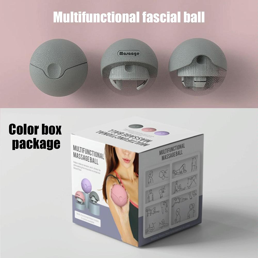 3-In-1 Fitness Yoga Massage Ball Cervical Meridian Massager - Pink 8