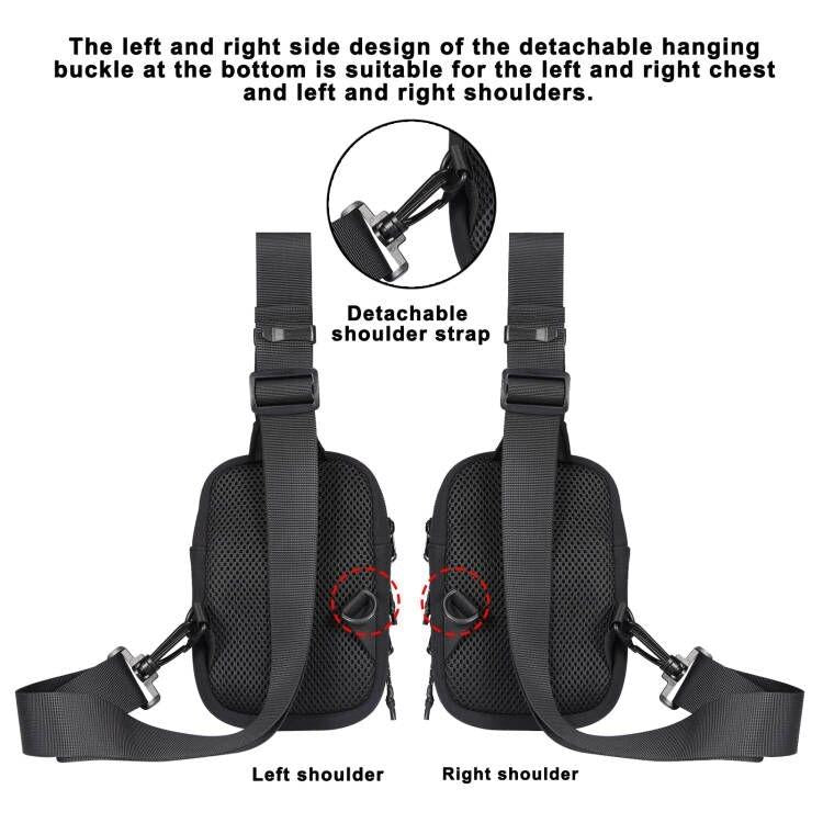 Universal Nylon Chest Bag For 5.5 Inch -7.2 Inch Phones Fashionable And Functional - Red 7