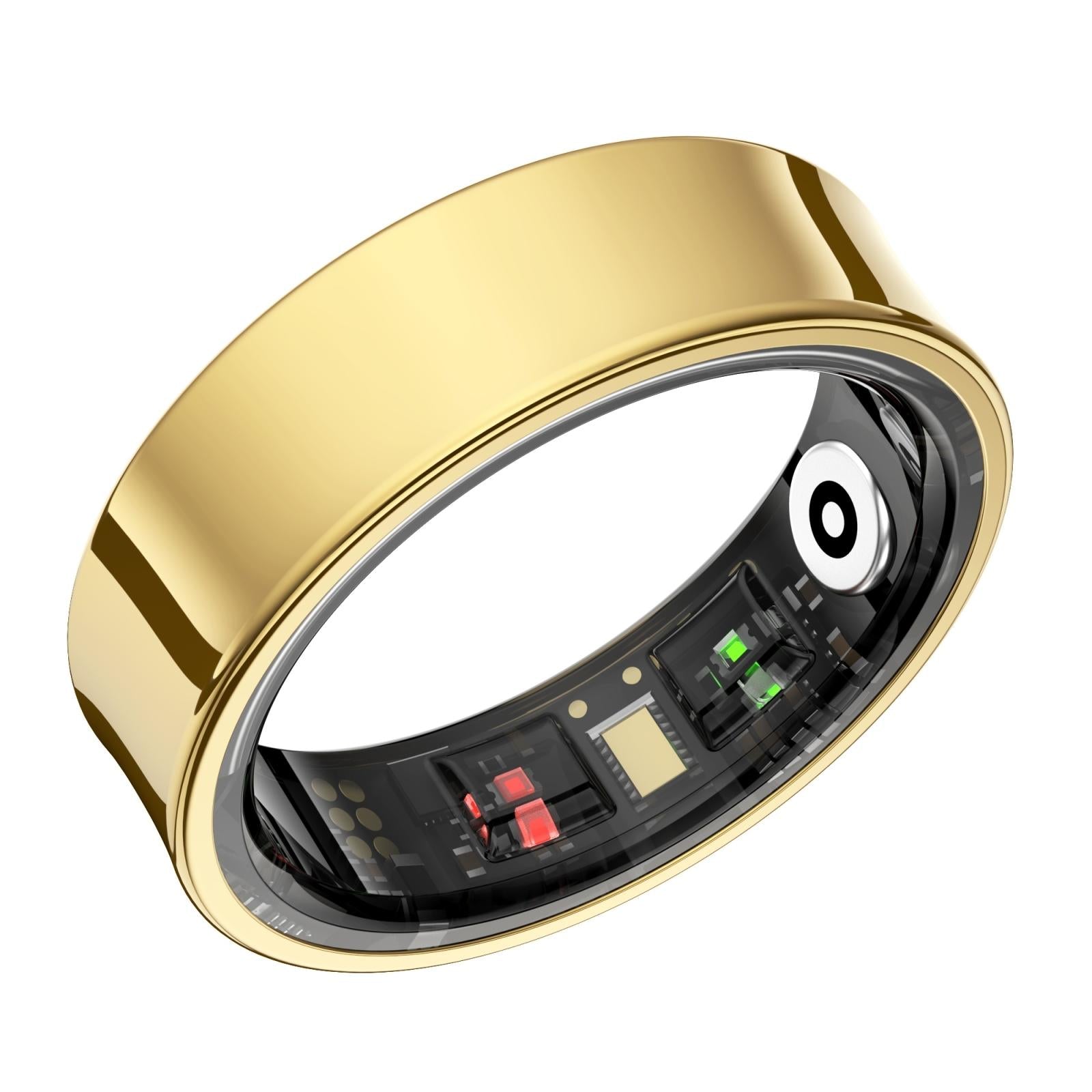Smart Ring With Heart Rate Blood Oxygen Sleep Monitoring & Sports Modes - Size 8 - Black 3