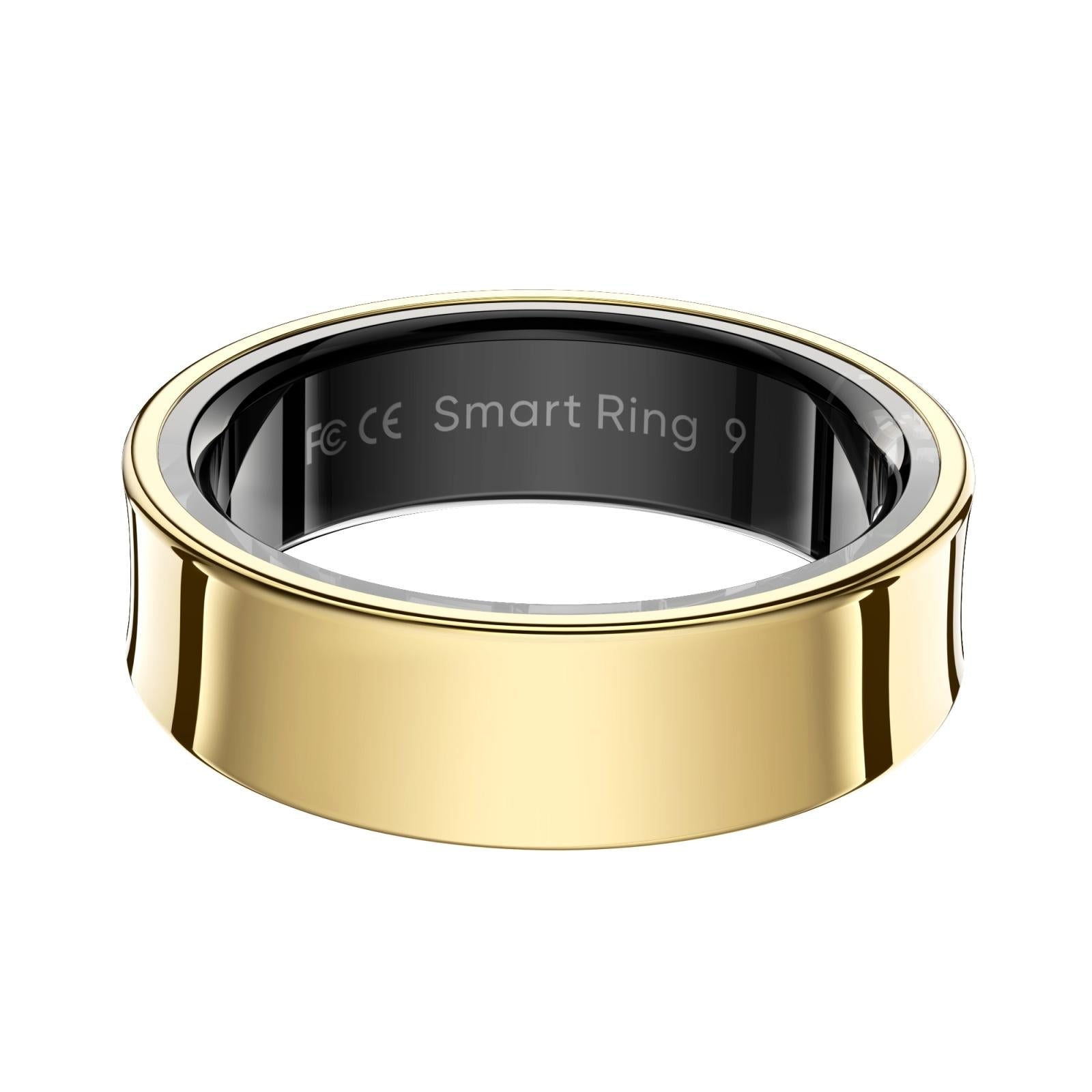 Smart Ring With Heart Rate Blood Oxygen Sleep Monitoring & Sports Modes - Size 8 - Black 4