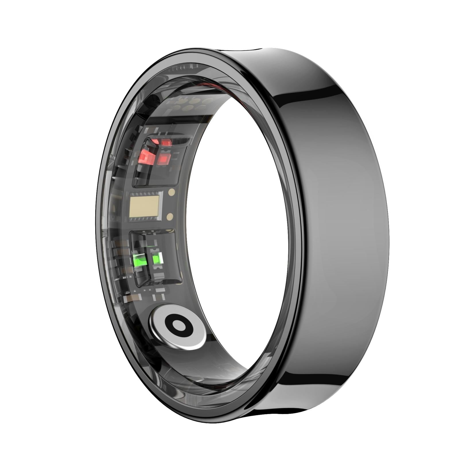 Smart Ring With Heart Rate Blood Oxygen Sleep Monitoring & Sports Modes - Size 8 - Black 13