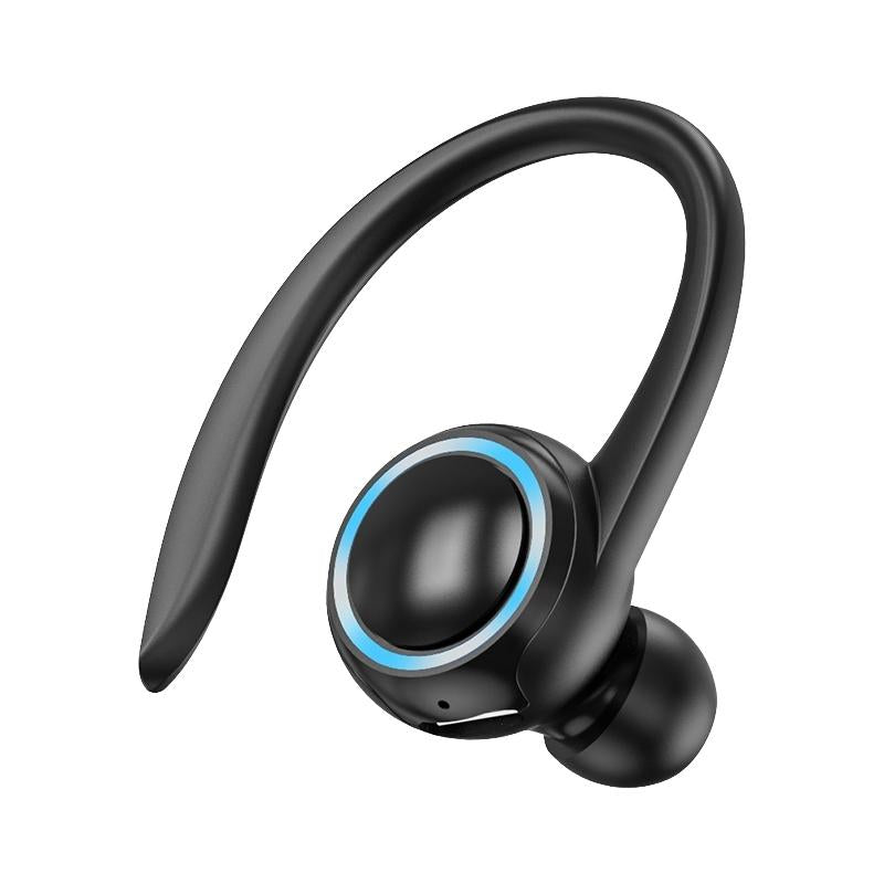 Wireless Hanging Ear Sports Earphone with True Sound - Black 9