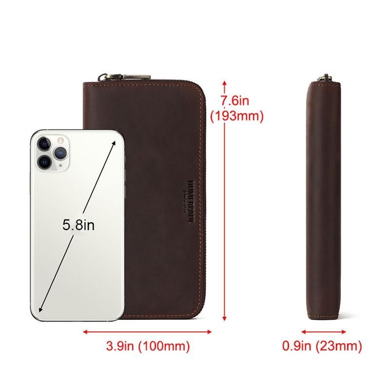 Men Retro Long Wallet with Rfid Protection 4