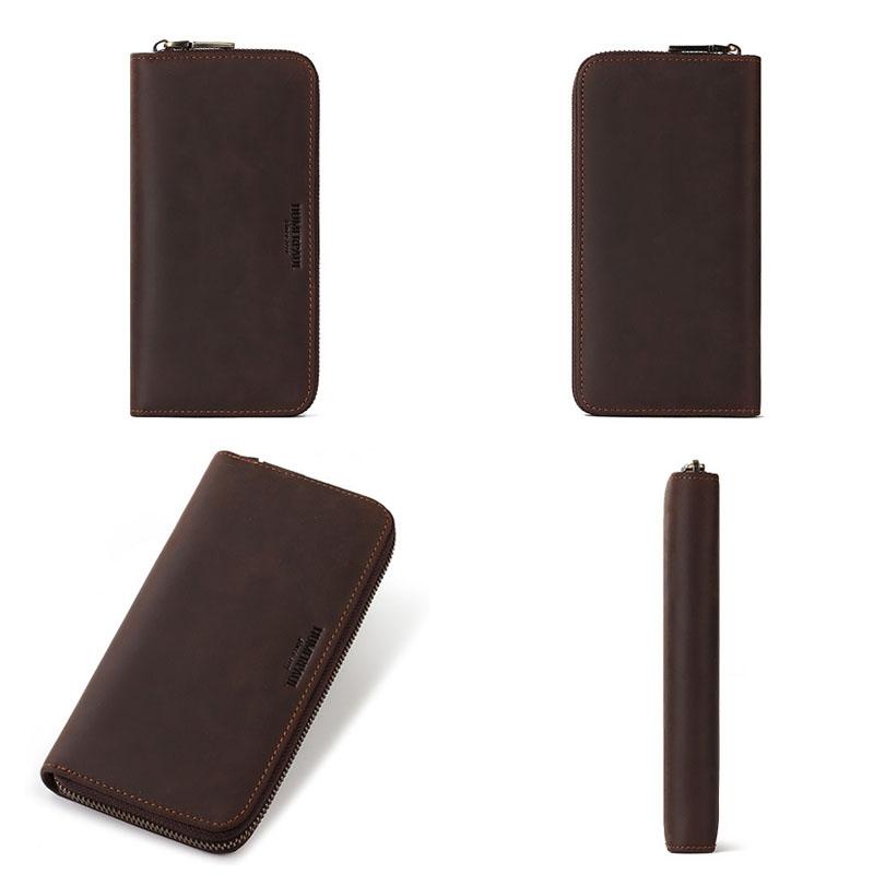 Men Retro Long Wallet with Rfid Protection 5