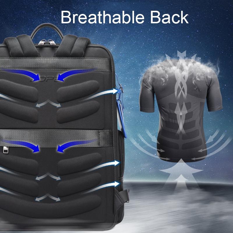 Multifunctional Usb Business Backpack - Anti-theft Navy Blue 4