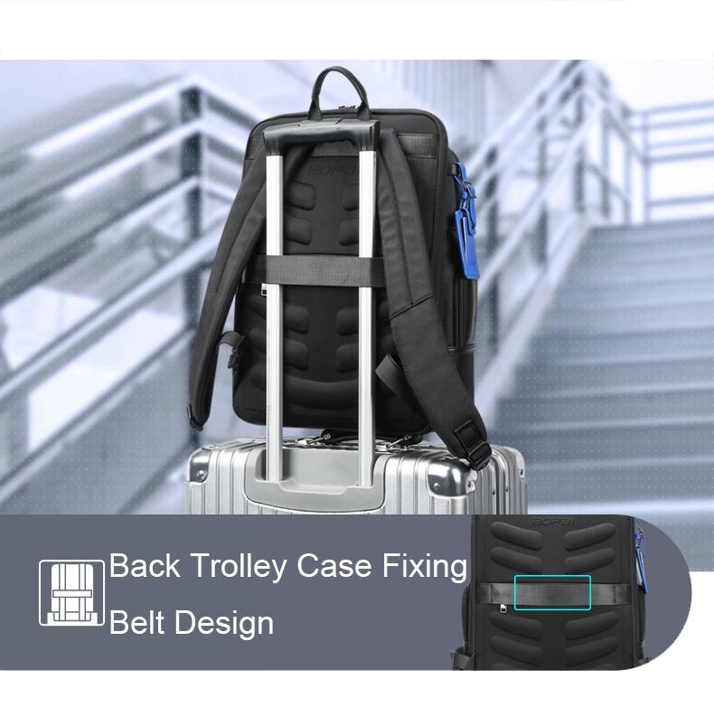 Multifunctional Usb Business Backpack - Anti-theft Navy Blue 6