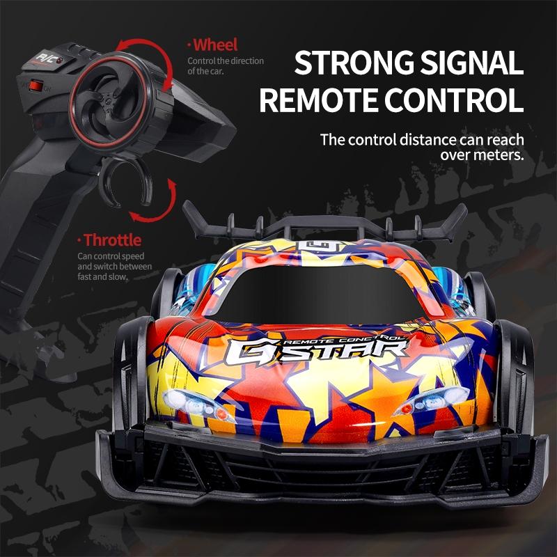 Remote Control Racing Car with Colourful Lights 4wd - Blue 10