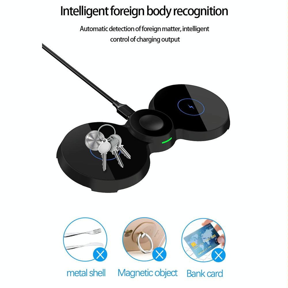 15W 3 In 1 Magnetic Wireless Charger For Phones Watch & Airpods - Black 6