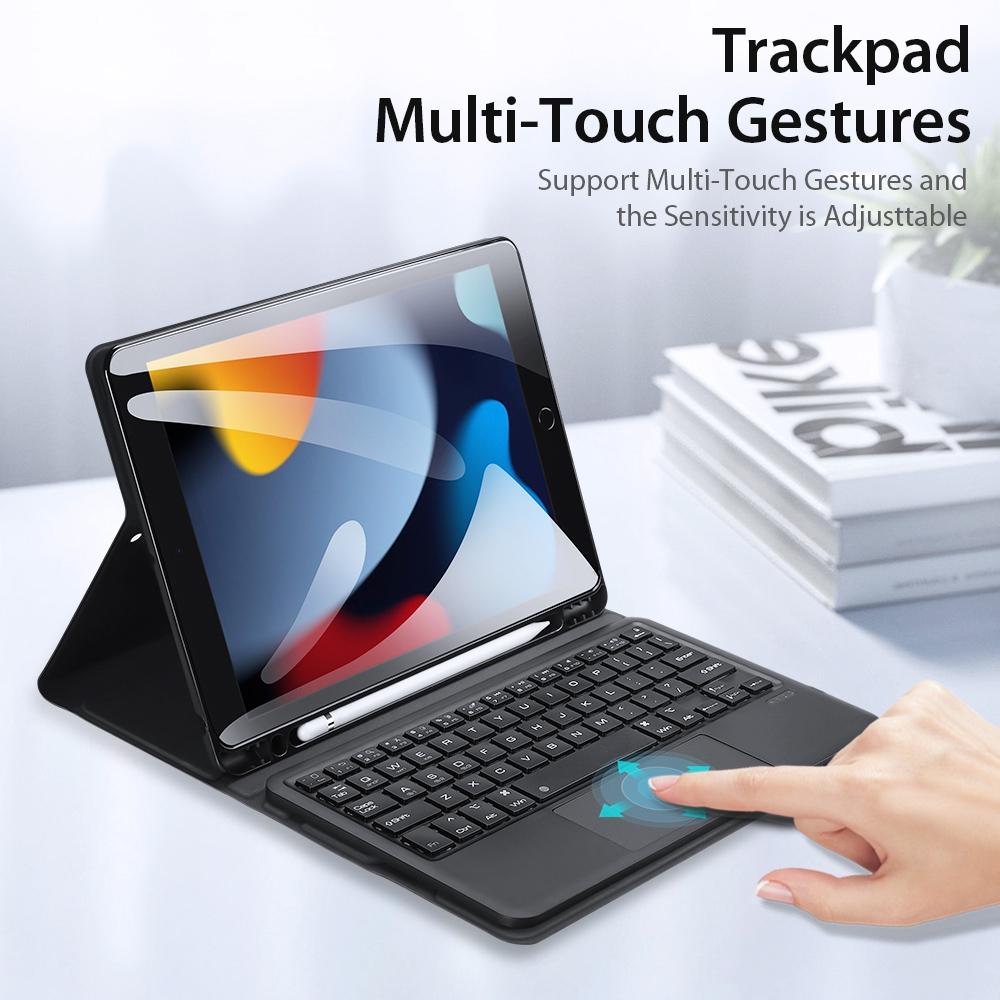 Smart Leather Case With Touchpad For Ipad 10.2 - Black 7