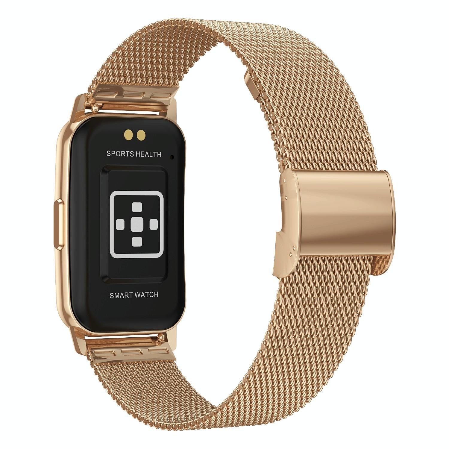 1.47 Inch Steel Strap Ip67 Waterproof Smart Watch Support Heart Rate / Blood Pressure Gold 6