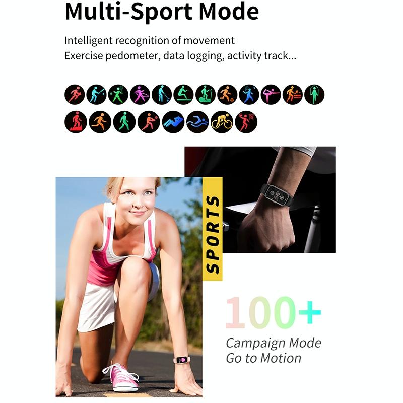 1.47 Inch Steel Strap Ip67 Waterproof Smart Watch Support Heart Rate / Blood Pressure Gold 9