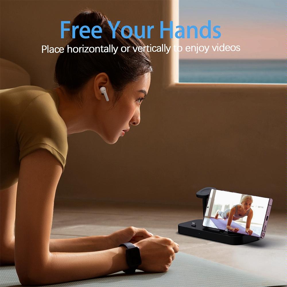 4 In 1 Type C Charging Stand For Samsung Watch And Galaxy Buds - White 7