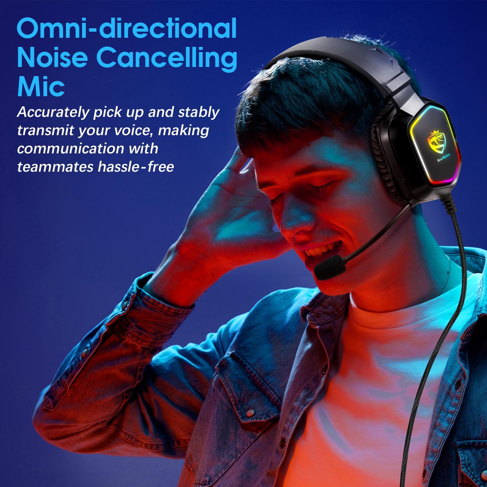 Lightweight Memory Foam Headset With Mic 2M Length Black 4