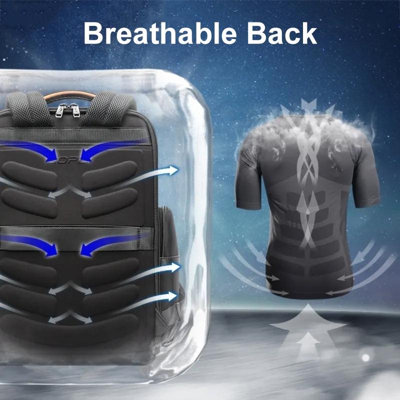 Large-capacity Business Laptop Backpack with Usb & Type-c Port - Black First-layer Cowhide 8