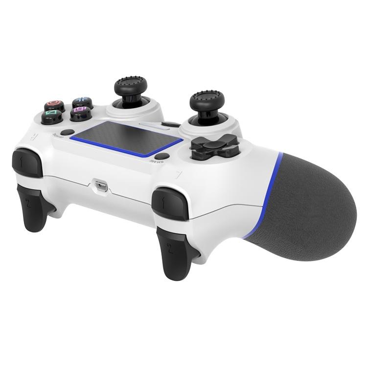 Rubberized Bluetooth Gamepad for Ps4 - Wireless - White Blue 4