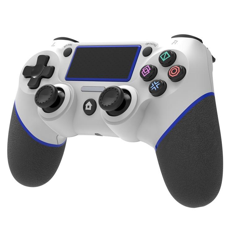 Rubberized Bluetooth Gamepad for Ps4 - Wireless - White Blue 5