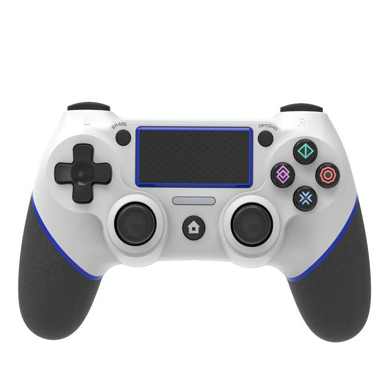Rubberized Bluetooth Gamepad for Ps4 - Wireless - White Blue 7