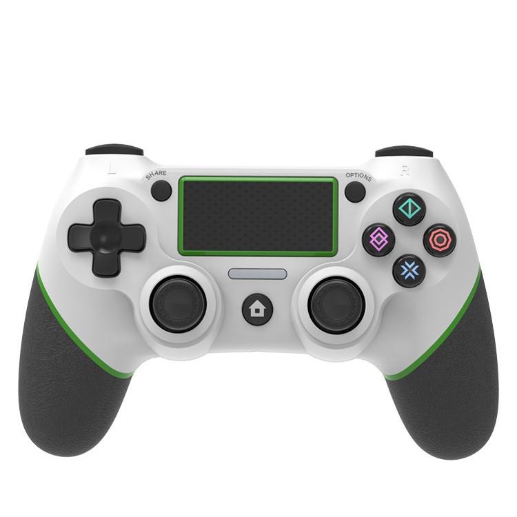 Rubberized Bluetooth Gamepad for Ps4 - Wireless - White Blue 8