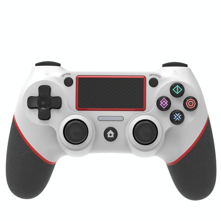 Rubberized Bluetooth Gamepad for Ps4 - Wireless - White Blue 9