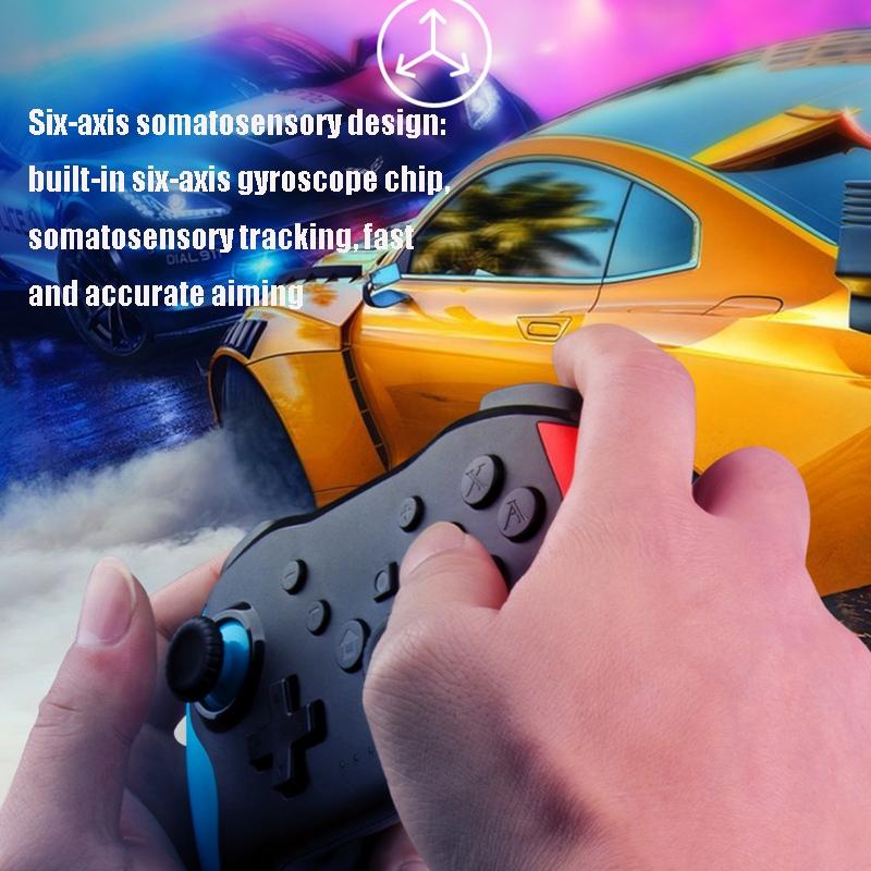 Wireless 6-axis Gamepad for Switch Pro - Black Blue Red 8