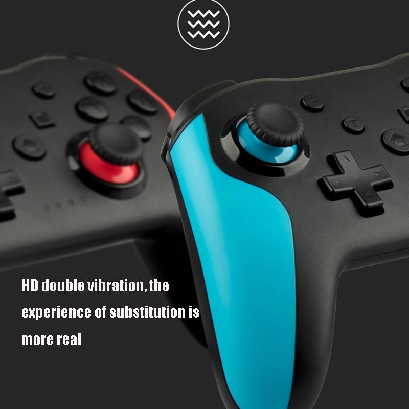 Wireless 6-axis Gamepad for Switch Pro - Black Blue Red 9
