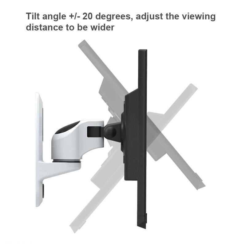 Universal Swivel Wall Mount for Computer Monitors - White 4