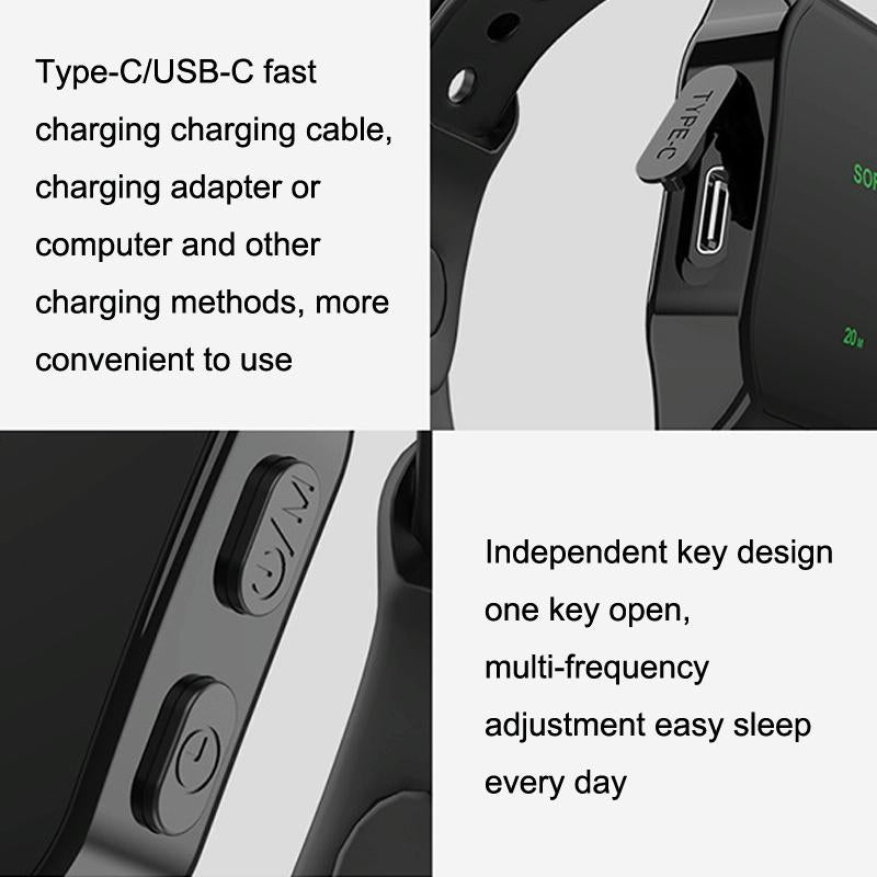 Portable Intelligent Sleep Aid Soothing Insomnia Massage - Black 5