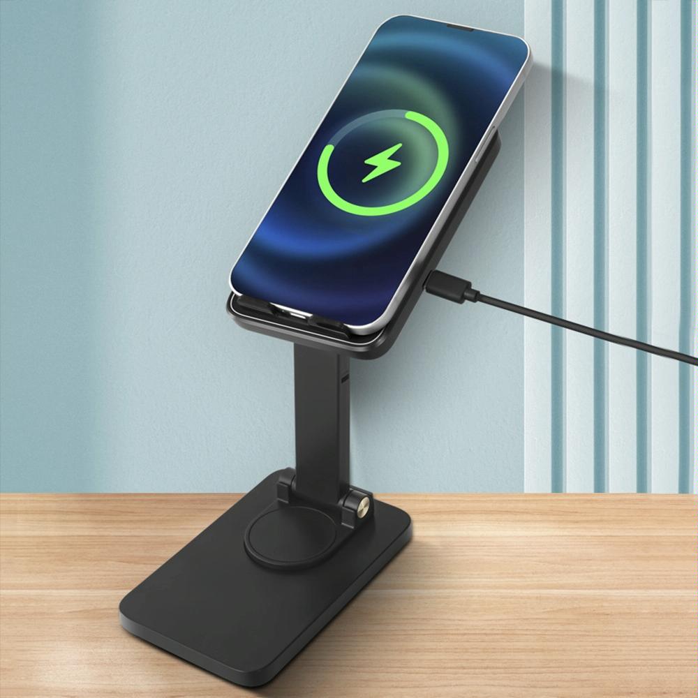 15W Wireless Charging Phone Holder Black 10