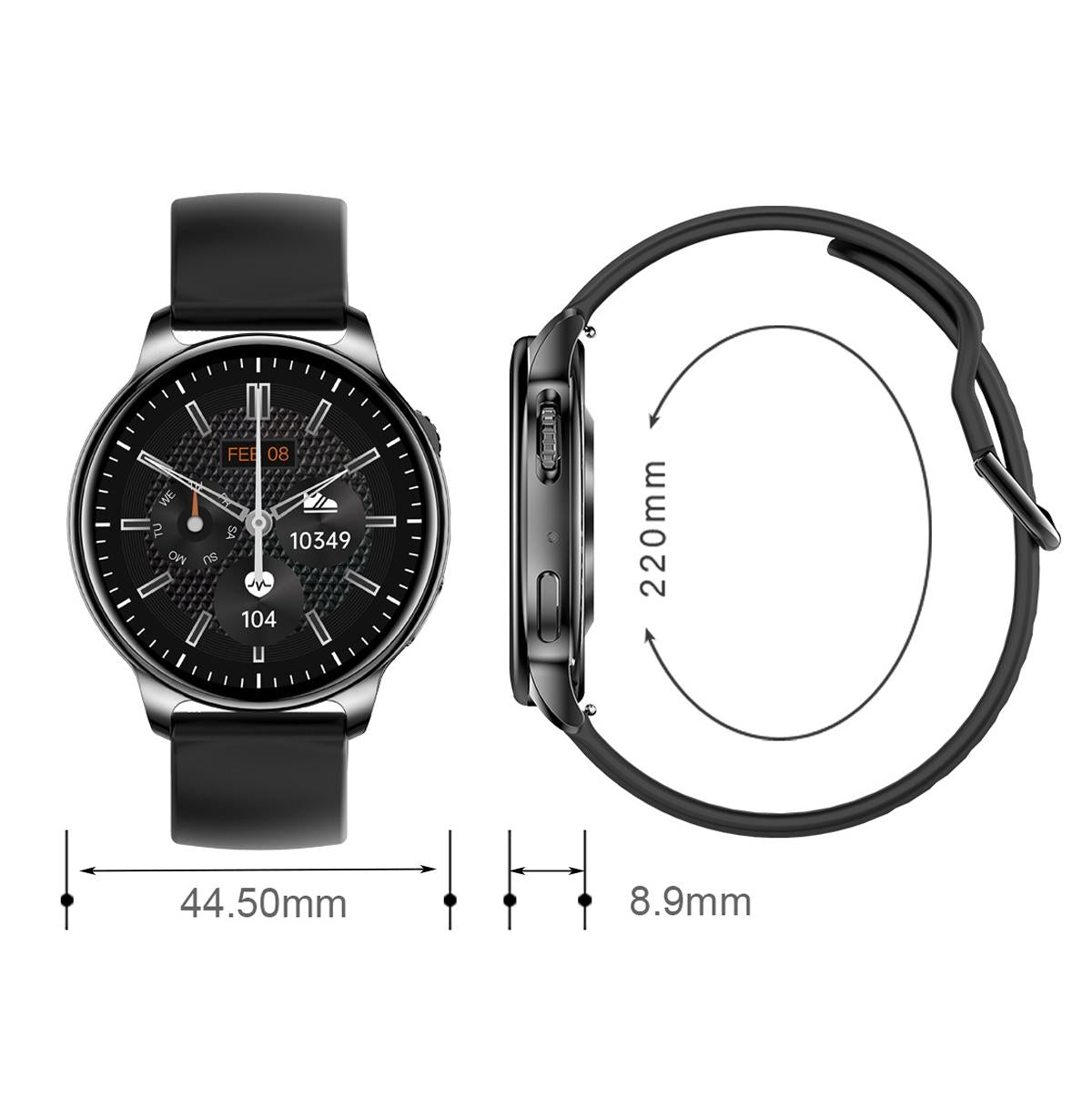 1.32 Inch Bluetooth Calling Smart Watch With Rotary Button - Pink 3